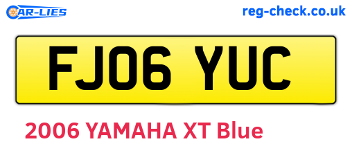 FJ06YUC are the vehicle registration plates.