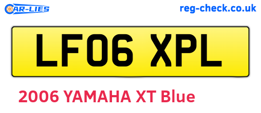LF06XPL are the vehicle registration plates.