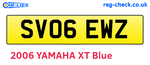 SV06EWZ are the vehicle registration plates.