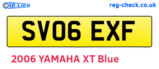 SV06EXF are the vehicle registration plates.