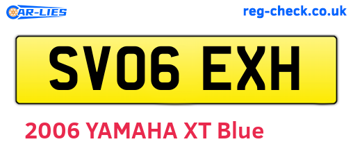 SV06EXH are the vehicle registration plates.