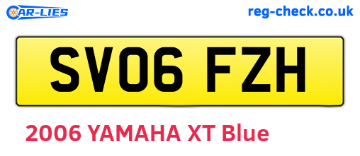 SV06FZH are the vehicle registration plates.