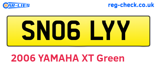 SN06LYY are the vehicle registration plates.