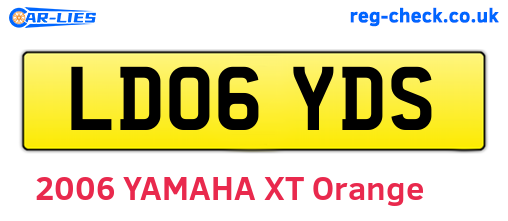 LD06YDS are the vehicle registration plates.