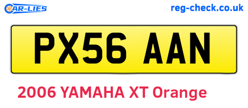 PX56AAN are the vehicle registration plates.