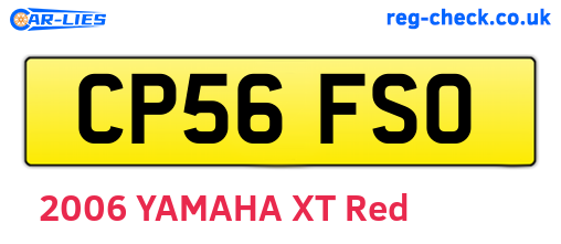 CP56FSO are the vehicle registration plates.