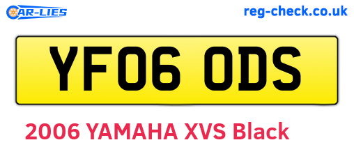 YF06ODS are the vehicle registration plates.