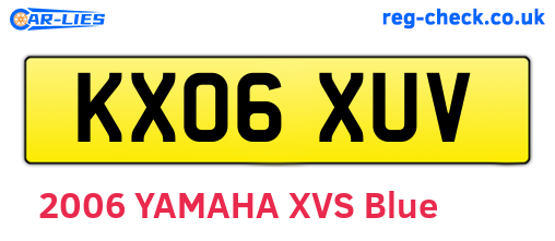 KX06XUV are the vehicle registration plates.