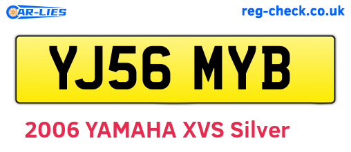 YJ56MYB are the vehicle registration plates.