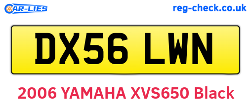 DX56LWN are the vehicle registration plates.