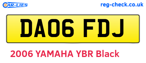 DA06FDJ are the vehicle registration plates.