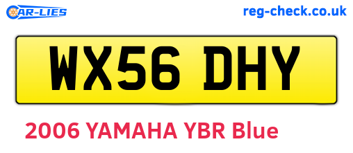 WX56DHY are the vehicle registration plates.