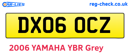 DX06OCZ are the vehicle registration plates.