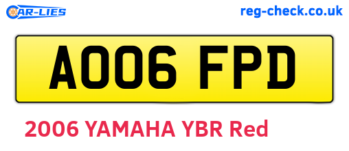 AO06FPD are the vehicle registration plates.