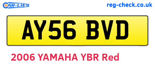 AY56BVD are the vehicle registration plates.