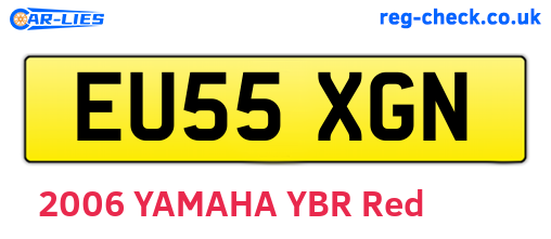 EU55XGN are the vehicle registration plates.