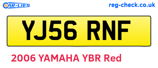 YJ56RNF are the vehicle registration plates.