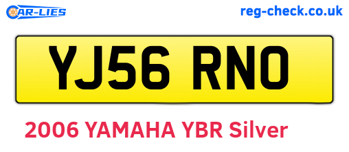 YJ56RNO are the vehicle registration plates.