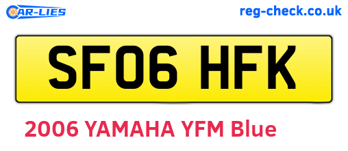 SF06HFK are the vehicle registration plates.