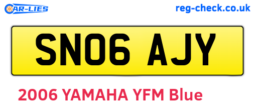 SN06AJY are the vehicle registration plates.