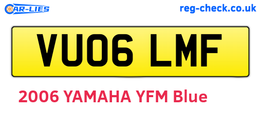 VU06LMF are the vehicle registration plates.