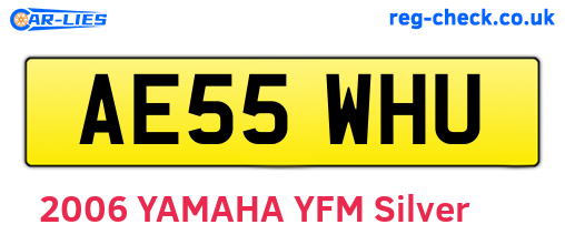 AE55WHU are the vehicle registration plates.