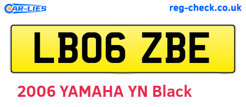 LB06ZBE are the vehicle registration plates.