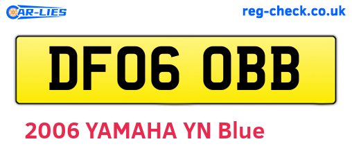 DF06OBB are the vehicle registration plates.