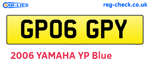 GP06GPY are the vehicle registration plates.