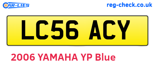 LC56ACY are the vehicle registration plates.