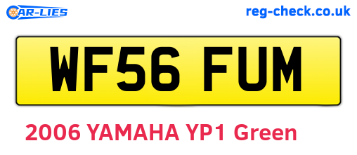 WF56FUM are the vehicle registration plates.