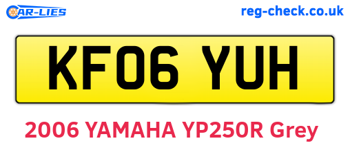 KF06YUH are the vehicle registration plates.