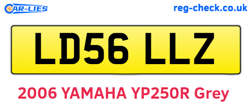 LD56LLZ are the vehicle registration plates.