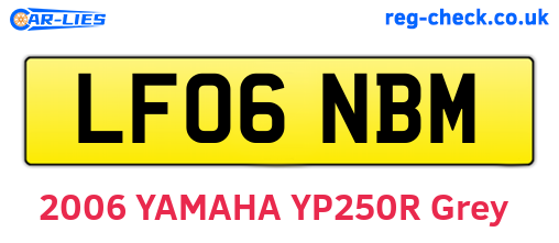LF06NBM are the vehicle registration plates.