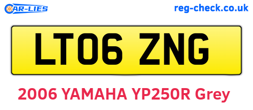 LT06ZNG are the vehicle registration plates.