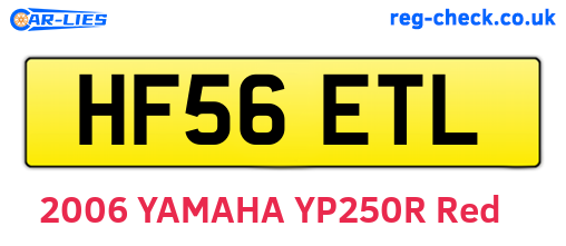 HF56ETL are the vehicle registration plates.