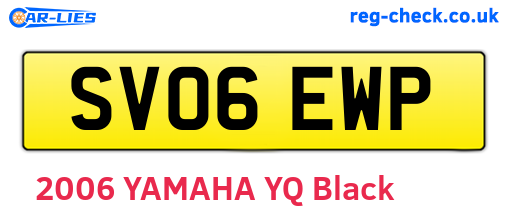 SV06EWP are the vehicle registration plates.