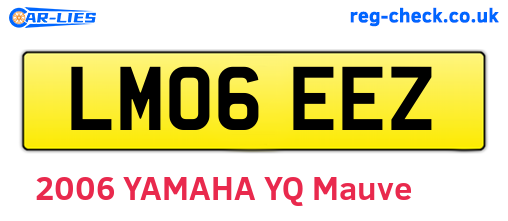 LM06EEZ are the vehicle registration plates.