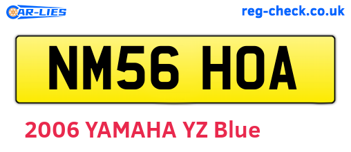 NM56HOA are the vehicle registration plates.