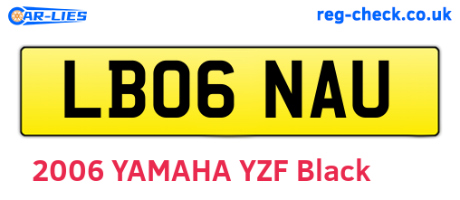 LB06NAU are the vehicle registration plates.