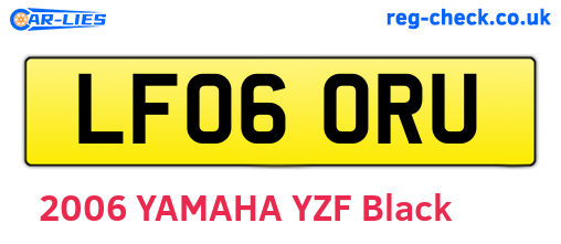 LF06ORU are the vehicle registration plates.