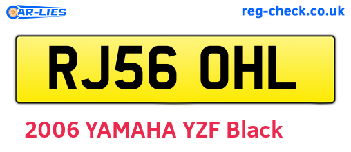 RJ56OHL are the vehicle registration plates.