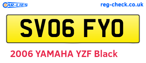 SV06FYO are the vehicle registration plates.