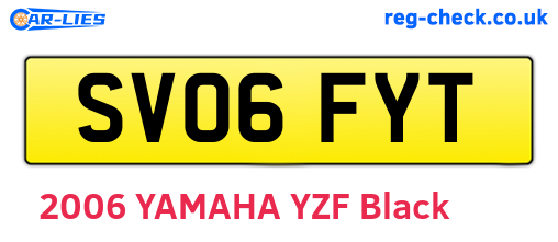 SV06FYT are the vehicle registration plates.
