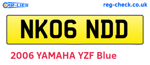 NK06NDD are the vehicle registration plates.