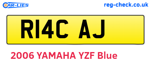 R14CAJ are the vehicle registration plates.