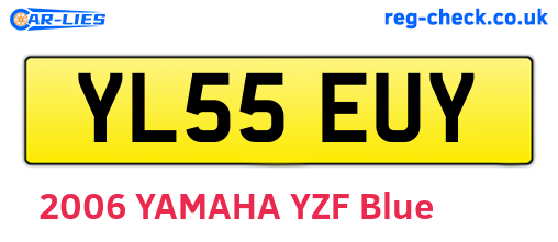 YL55EUY are the vehicle registration plates.