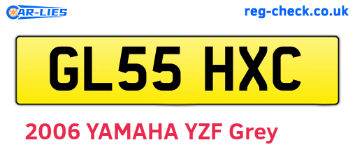 GL55HXC are the vehicle registration plates.