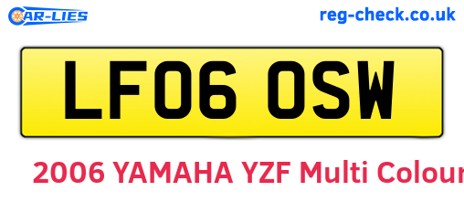 LF06OSW are the vehicle registration plates.