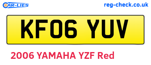 KF06YUV are the vehicle registration plates.